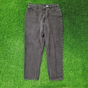 Vintage LEVIS 522 Mom Jeans Womens 16 35x29 Black Gray USA Made